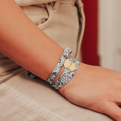  Petits Trésors : Bracelet Liberty Médaille Personnalisable Argent