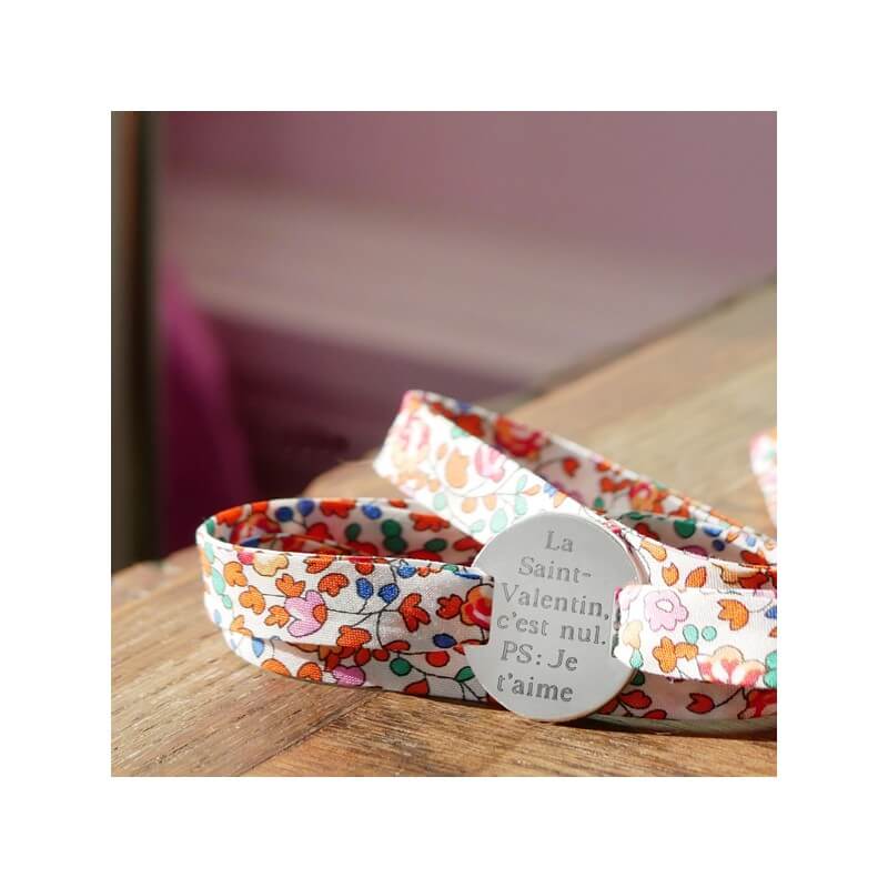  Petits Trésors : Bracelet Liberty Médaille Personnalisable Argent