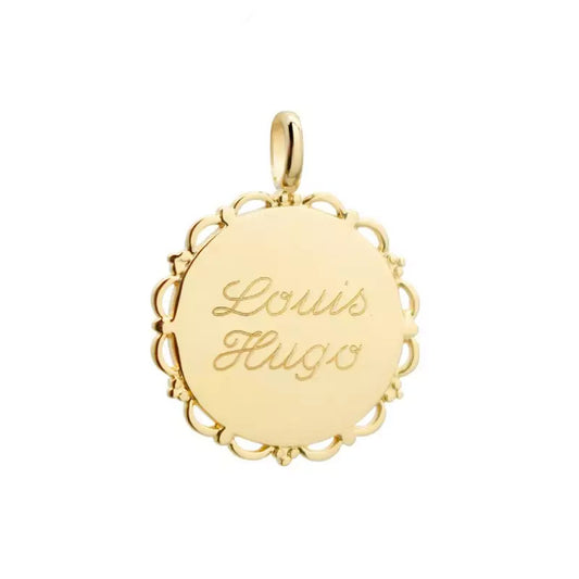  Petits Trésors : Médaille Dentelle à Personnaliser Plaqué Or