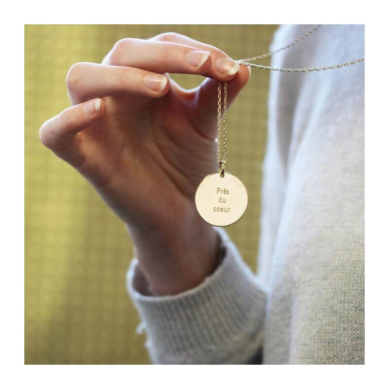  Petits Trésors : Pendentif Message D'amour Plaqué Or
