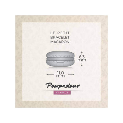  Pompadour : Bracelet Macaron Argent (petit Modèle)
