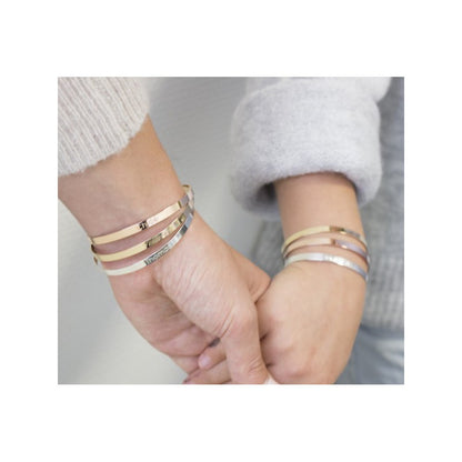  Trio De Bracelets Joncs Ruban à Graver